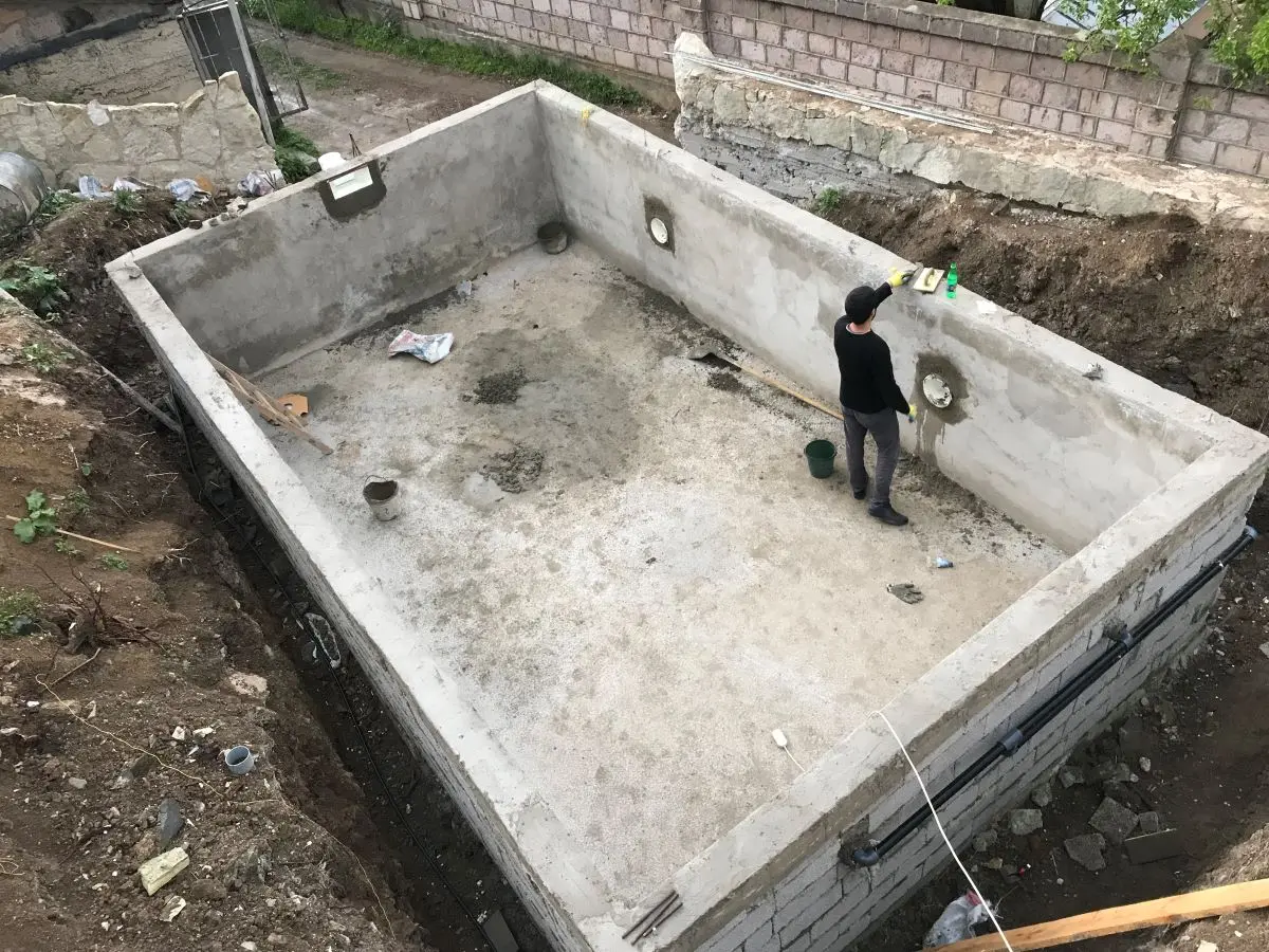 Լողավազանի կառուցում զրոյից